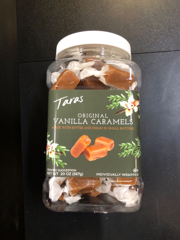 Photo 2 of Taras All Natural Gourmet Original Vanilla Caramel: Small Batch Creamy & Individually Wrapped - Original Vanilla 20 Oz (BB 11/28/2024)