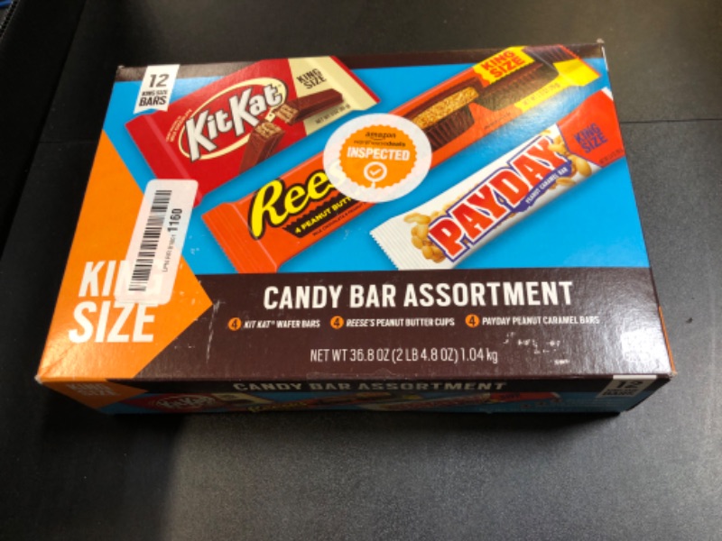 Photo 2 of KIT KAT, PAYDAY and REESE'S Assorted Flavored King Size, Candy Variety Box, 36.8 oz (BB 06/2024)