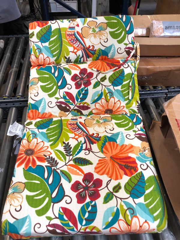 Photo 1 of Jordan Manufacturing - 44 in. L x 22 in. W x 4 in. T Outdoor Chair Cushion in Lensing Jungle