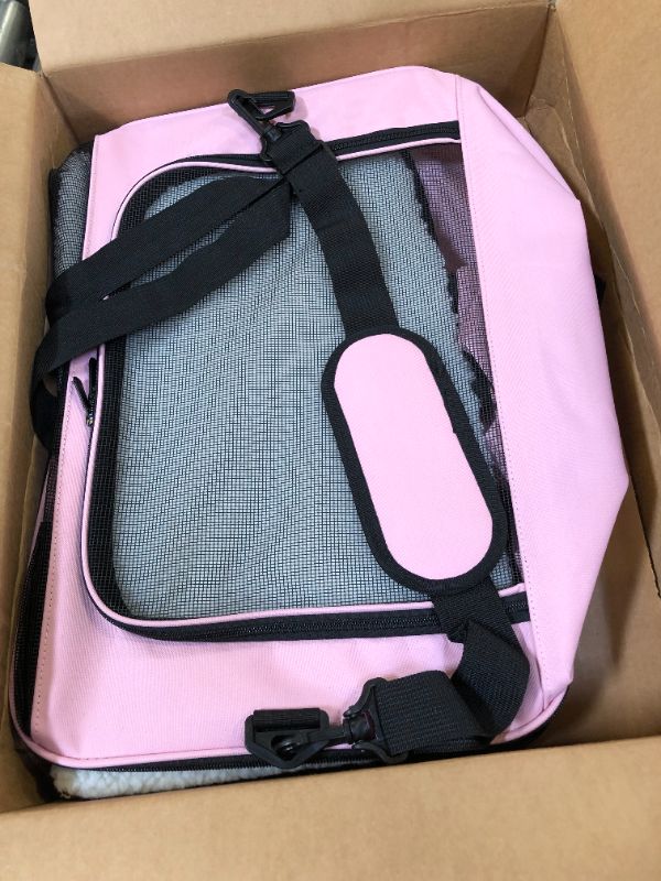 Photo 3 of Refrze Large Pet Carrier Dog Carrier, Cat Carrier for 2 Cats Large Cats, Dog Carrier for Medium Dogs, Soft Pet Carrier for Cats Dogs of 25 Lbs, Pink Large Pink