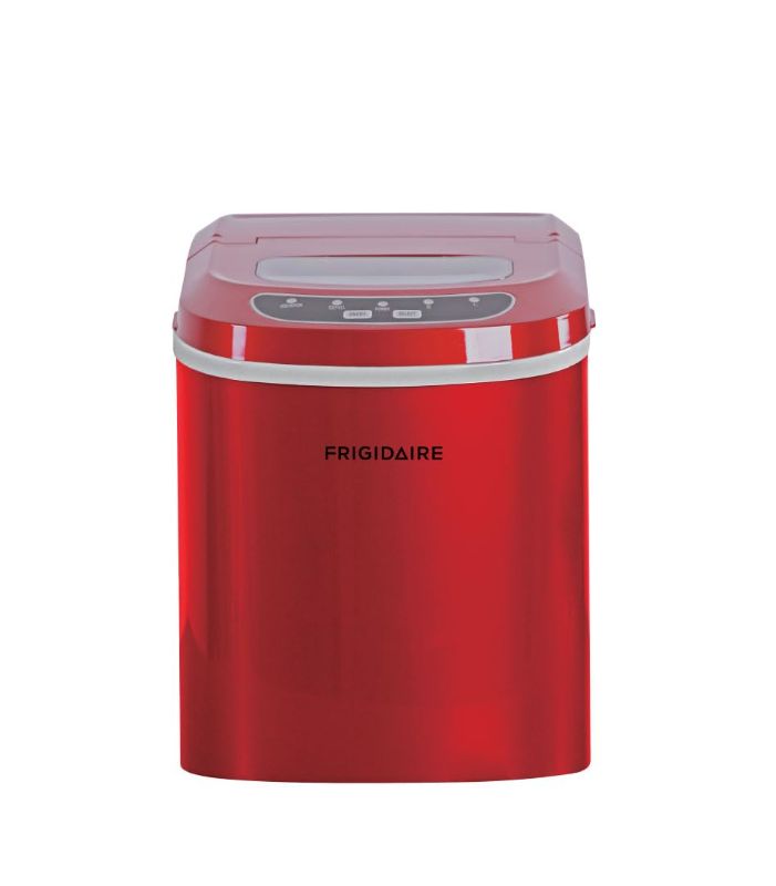 Photo 1 of Frigidaire EFIC102-RED Compact Making Machine, Large Portable Ice Maker, Red, Medium & Perfect Stix Icebag10TT-100 Ice Bag with Twist Tie Enclosure, 10 lbs (Pack of 100)