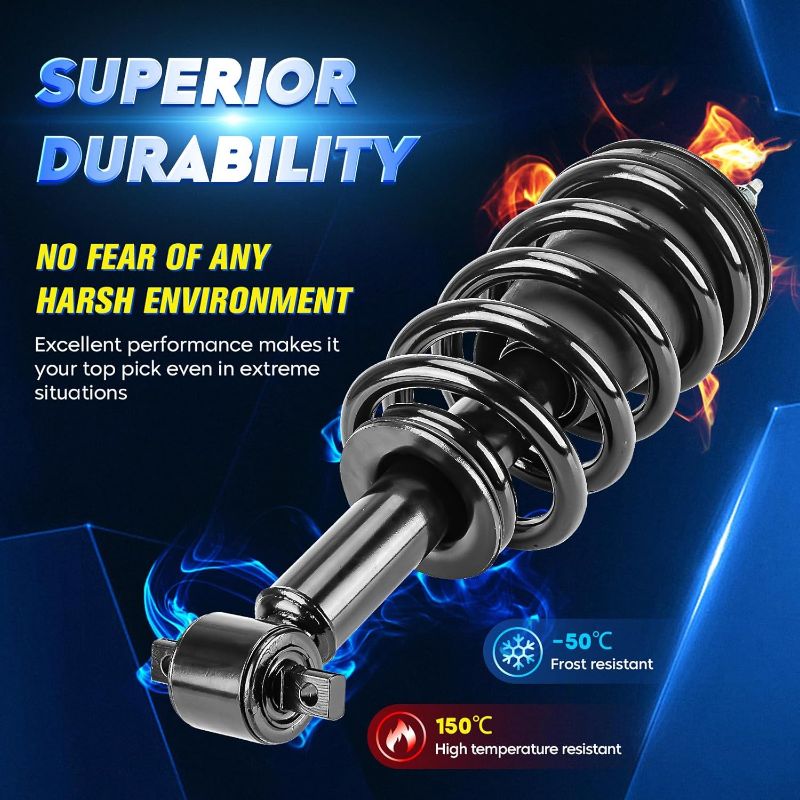 Photo 1 of Front & Rear Strut Shock Assembly w/Coil Spring Compatible with Chevy Silverado 1500/ GMC Sierra 1500 2007-2013, Replace 139105 4345074, Left & Right 2 PIECES