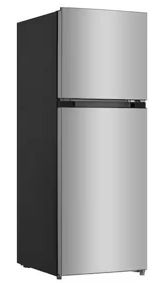 Photo 1 of VISSANI 10.1 cu. ft. Top Freezer Refrigerator in Stainless Steel
