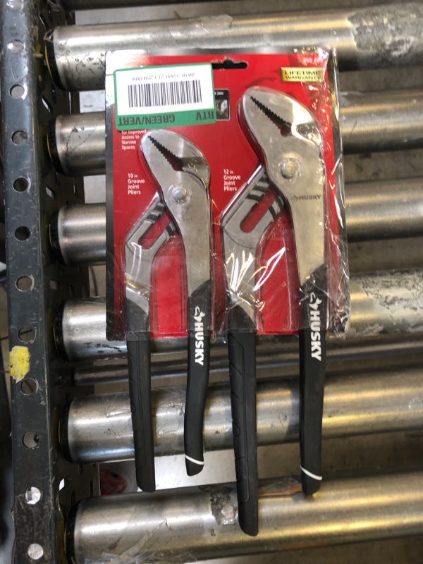 Photo 2 of Husky 10 in. and 12 in. Groove Joint Pliers Set
