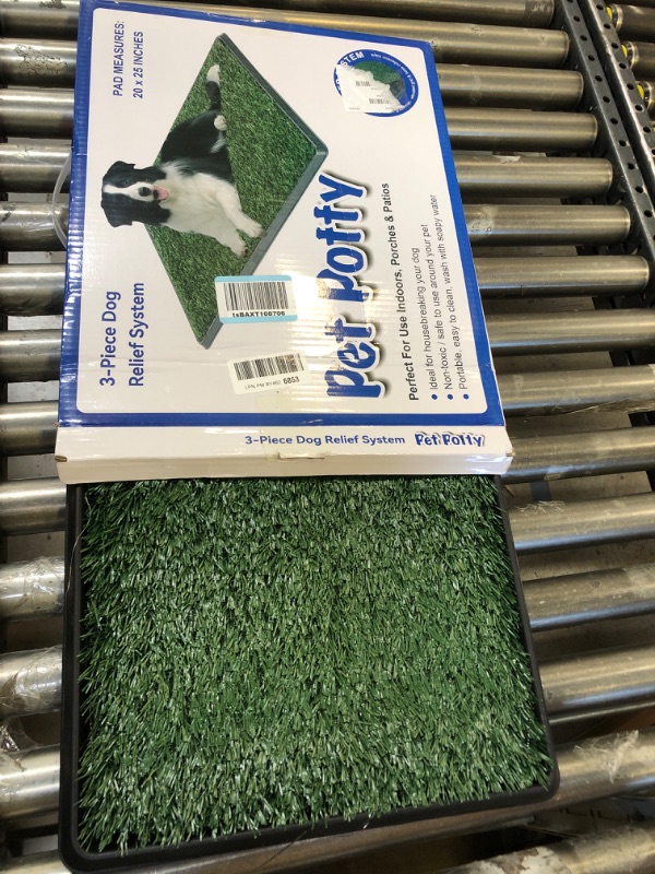 Photo 2 of Artificial Grass for Dog Potty – 20x25 inch,Strong Absorbency Grass Pad, Dog Grass Pad with Tray, Dog Potty Training Pad, Dog Litter Box with Grass (Small)
