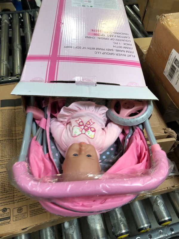 Photo 2 of Lissi Dolls - Baby Pram with 14" Soft Baby