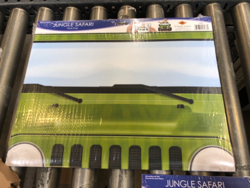 Photo 1 of Beistle Jungle Safari Jeep Photo Prop Backdrop for Birthday Party Supplies, Multicolored 1 piece