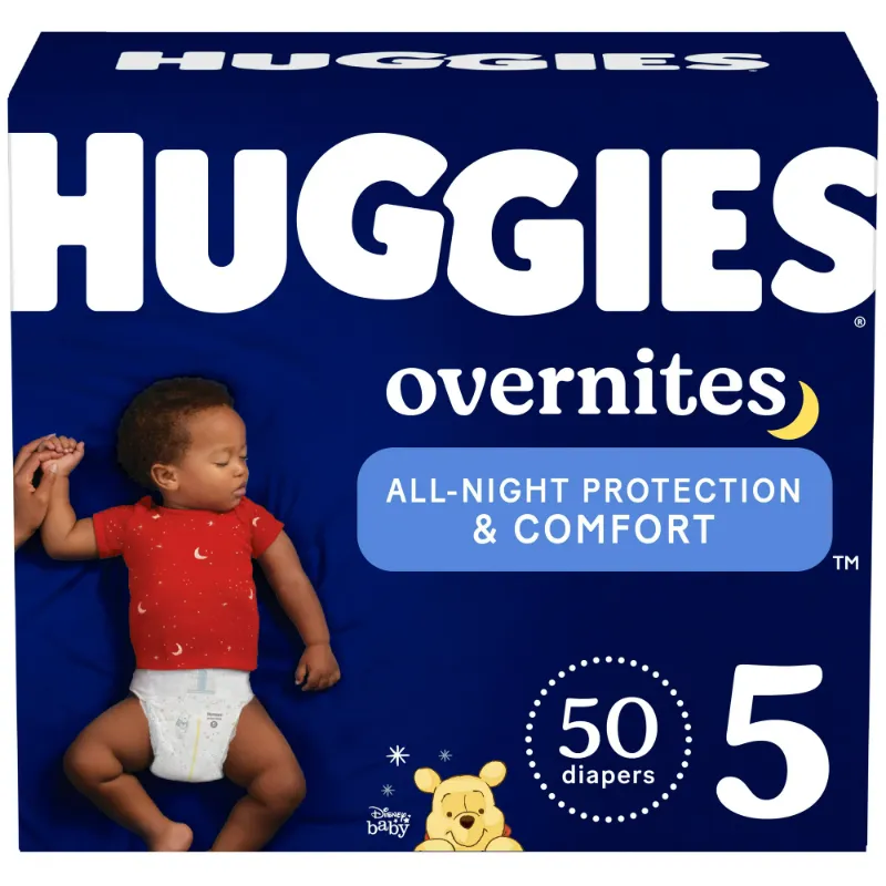 Photo 1 of Huggies Overnites Nighttime Baby Diapers, Size 5, 50 Ct
