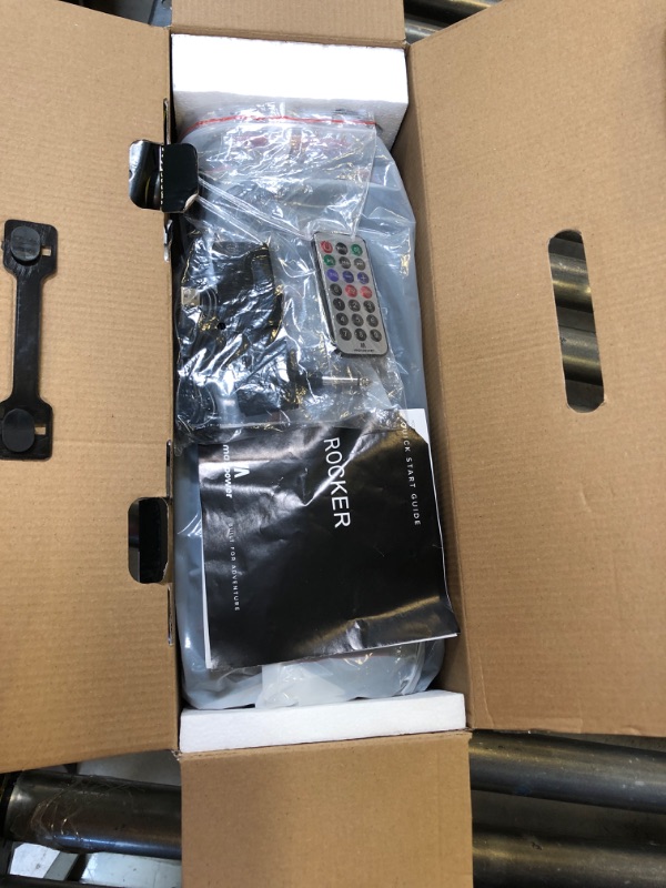 Photo 1 of Max Power Boombox - MPD421 Portable Boombox Stereo Speaker System - Multi LED Ring Lights - Wireless Bluetooth Speaker with Mic and Remote - Rechargeable Battery Perfect for Indoor and Outdoor.