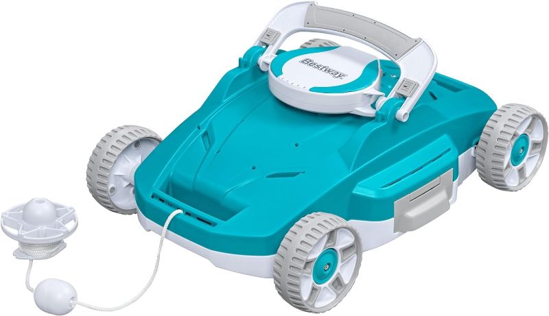 Photo 1 of Bestway AquaTronix G200 Robotic Pool Vacuum Cleaner | Ideal for Flat-Bottom Inground or Above Ground Swimming Pools Up to 538 Sq Ft | Cordless Design with 90 Mins Run Time
