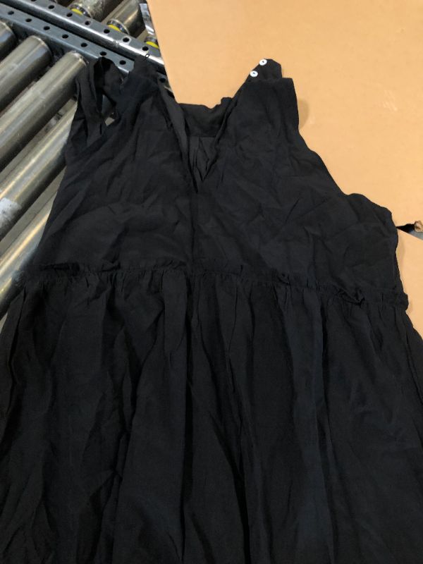 Photo 2 of WOMANS LONG BLACK LOOSE DRESS SLEEVELESS