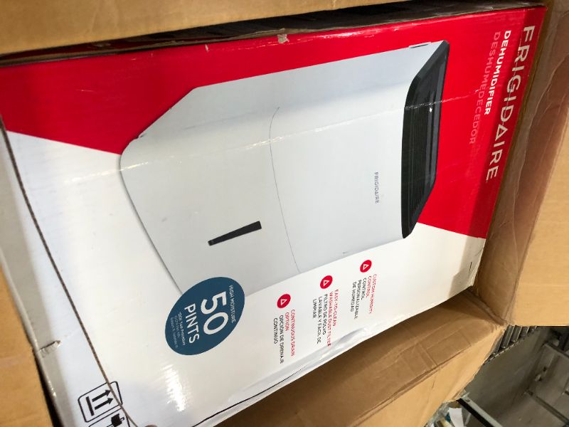 Photo 3 of Frigidaire 50 Pint Dehumidifier. 4,500 Square Foot Coverage. Ideal for Large Rooms and Basements. 1.7 Gallon Bucket Capacity 50 Pint New 2024