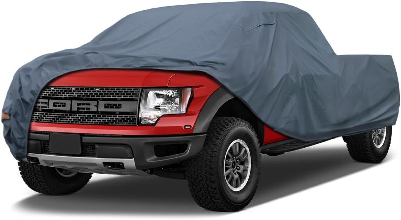Photo 1 of GUNHYI 16 Layers Truck Cover Waterproof All Weater, Heavy Duty Outdoor Pickup Truck Cover for F-Series F-150, Tundra, Titan, RAM 1500, Sierra 1500, Silverado 1500 etc. Length: Up to 248 inches. 4 Fit Truck XL Length up to 248 inch Truck Cover