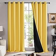 Photo 1 of 2panelsDeconovo Spring Blackout Curtains 84 inches Long with Total Black Liner, Thermal Insulated, Curtains and Drapes