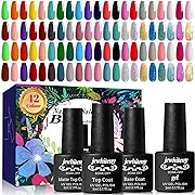 Photo 1 of JEWHITENY  Gel Nail Kit with 42 Colors Nail Polish Set Green Blue Red Pink Collection Gifts for Women