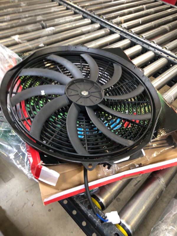 Photo 1 of 16" inch Universal Slim Fan Push Pull Electric Radiator Cooling 12V Mount Kit16" inch Universal Slim Fan Push Pull Electric Radiator Cooling 12V Mount Kit