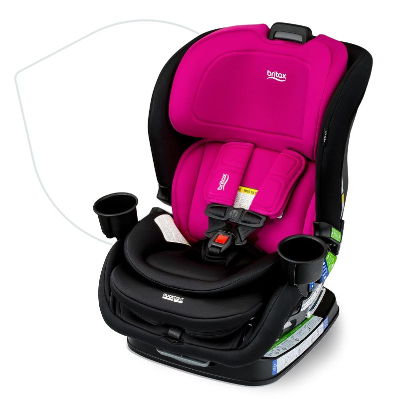 Photo 1 of Britax Poplar Convertible Car Seat, 2-in-1 Car Seat with Slim 17-Inch Design, ClickTight Technology, Magenta Onyx
