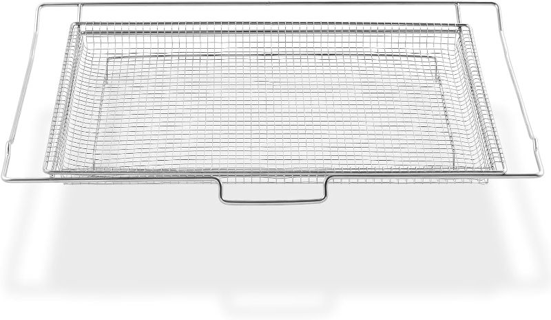 Photo 1 of Air Fryer Basket Replacement for Frigidaire Oven Parts Ready Cook, 304 Stainless Steel 24.1'' x 16'' Frigidaire Air Fryer Rack 316496201 316496202 Frigidaire Oven Accessories Air Fry Tray 1 Pack
