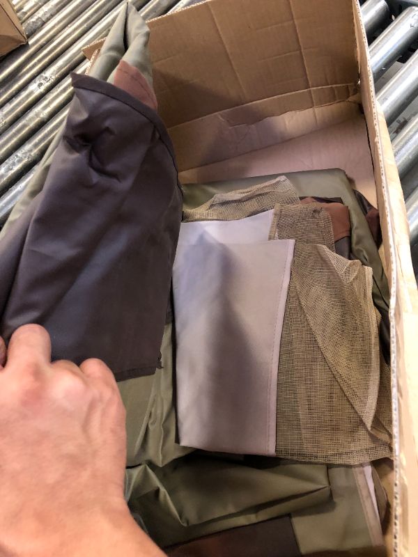 Photo 1 of Wonwon Gazebo Replacement Canopy Top Cover 10X12 Double Tiered Canopy Roof for Lowe's Allen Roth Gazebo Model #GF-12S004BTO/GF-12S004B-1 (Khaki)