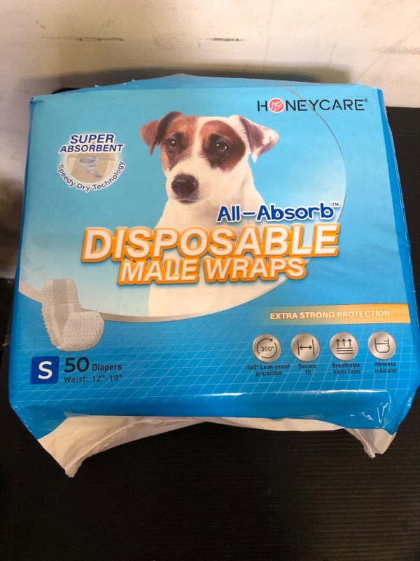 Photo 1 of All-Absorb A25 Male Dog Wrap, 50 Count, Medium, White