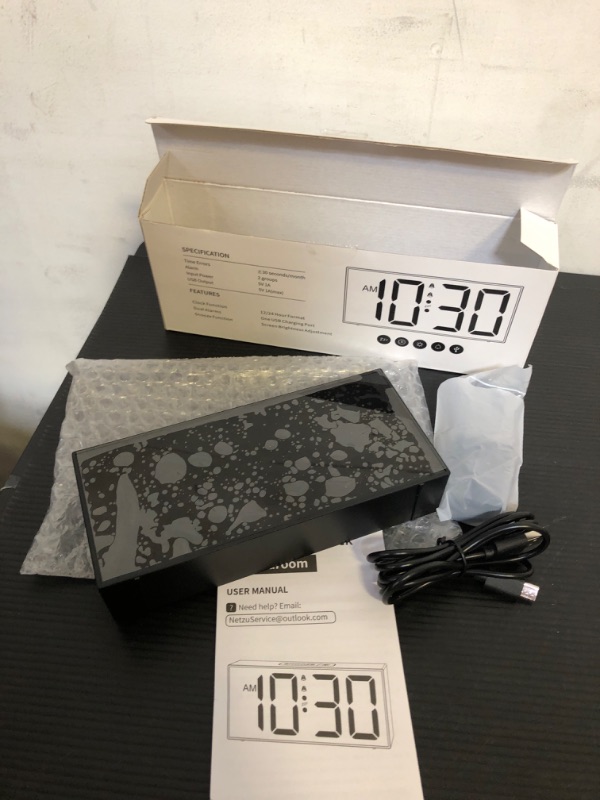 Photo 1 of Netzu Loud Alarm Clock for Heavy Sleepers Adults, Large Alarm Clocks for Bedrooms, Plug in Digital Clock with 2.56'' Big Numbers, 5 Levels Brightness, 4 Volumes, Dual Alarm and Snooze