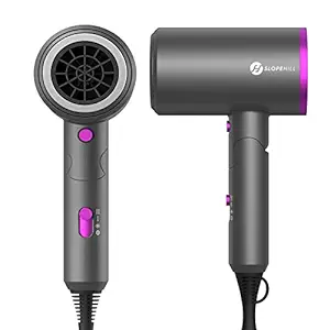 Photo 1 of  slopehill Professional Ionic Hairdryer for Hair Care, Powerful Hot/Cool Wind Blow Dryer, 3 Magnetic Attachments, ETL, UL and ALCI Safety Plug (Dark Grey)