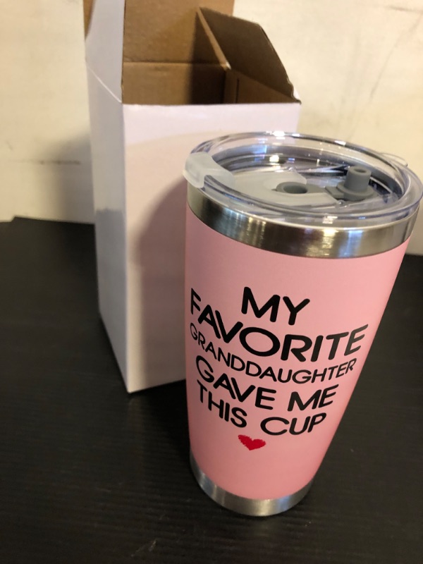 Photo 2 of RHYTHMHEART Christmas Gifts for Grandma from Granddaughter - Grandma Gifts for Christmas from Granddaughter - Grandma Birthday Gifts - Grandma Tumbler 20oz, Pink