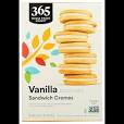 Photo 1 of exp date 06/2024---2pack  365 by Whole Foods Market, Vanilla Sandwich Creme Cookies, 20 Ounce Vanilla 1.25 Pound (Pack of 1)