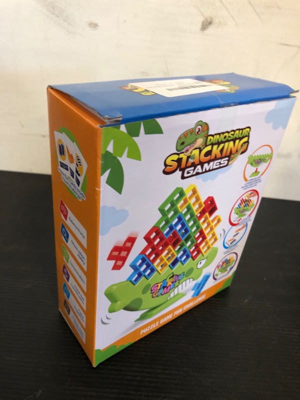 Photo 2 of 64 Pcs Stacking Game, Board Games for Kids & Adults, Swing Stack Tower Balance Toys Team Building Games for 2 Players or More Family, Parties, Travel