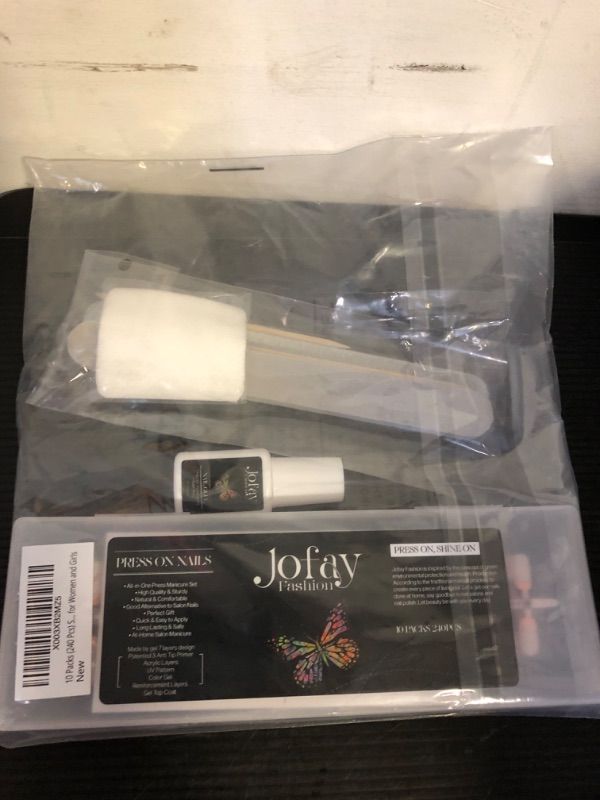 Photo 1 of Soft Gel Nail Tips Kit - Jofay Fashion Short Press on Nails Set French Tip Nail Kit Acrylic Set 