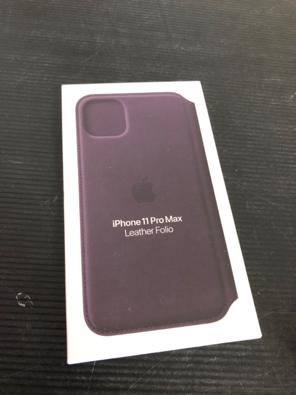 Photo 2 of iPhone 11 Pro Max Leather Folio - Aubergine