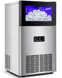 Photo 1 of Upgraded Commercial Ice Maker 130LBS/24H with 35LBS Storage Bin, 15" Wide Stainless Steel Undercounter/Freestanding Ice Maker Machine for Home Bar Outdoor, 45PCS Ice Cubes Ice Machine, Self Cleaning Stainless Steel 130LBS/24H Stainless Steel