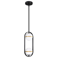 Photo 1 of 2 Light Hanging Modern Farmhouse Pendant Light Fixture,Frosted Glass Mini Pendant Lighting Black Finish for Kitchen Island Dinning Over Sink Living Room Decor. Pack of 2
