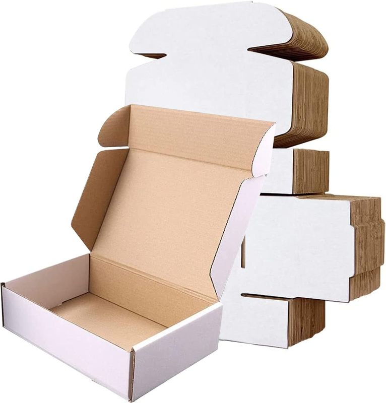 Photo 1 of White Shipping Boxes (12 * 9 * 4) inches 25 Pack for Storage and Shipping Packaging Craft Gifts Ginving Products
