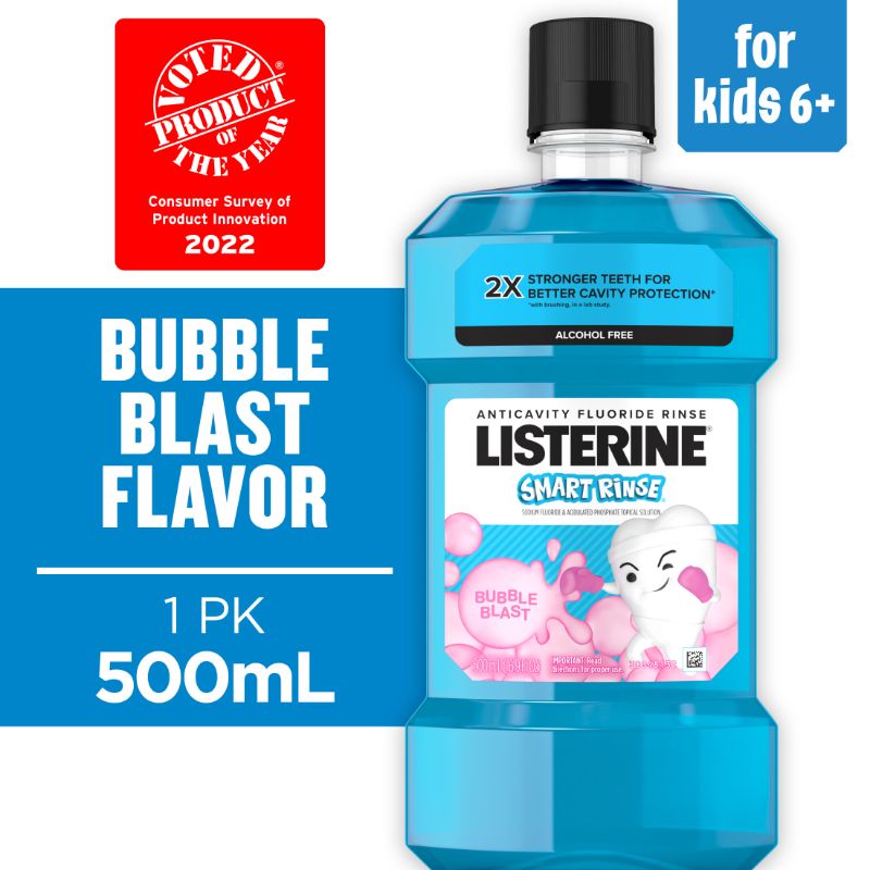 Photo 1 of Listerine Smart Rinse Kids Anticavity Alcohol Free Mouthwash, Bubble Blast, 500 mL
Listerine Total Care Anticavity Mouthwash, Fresh Mint - 500 Ml March 2025

