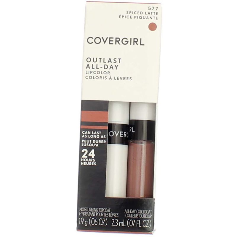 Photo 1 of COVERGIRL Outlast All-Day Lip Color with Topcoat, Spiced Latte SPICED LATTE 1 Count (Pack of 1)
