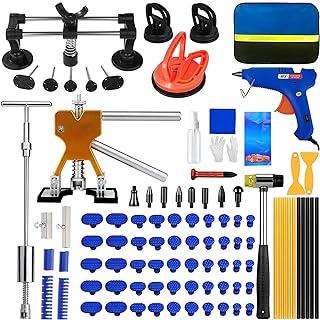 Photo 1 of 97pcs Dent Puller Kit, Dent Removal Kit for Dent Repair, Car Dent Puller with Slide Hammer T-Bar, Bridge Puller, Golden Lifter, Paintless Dent Repair Kit for Car Refrigerator Door Ding Repair
