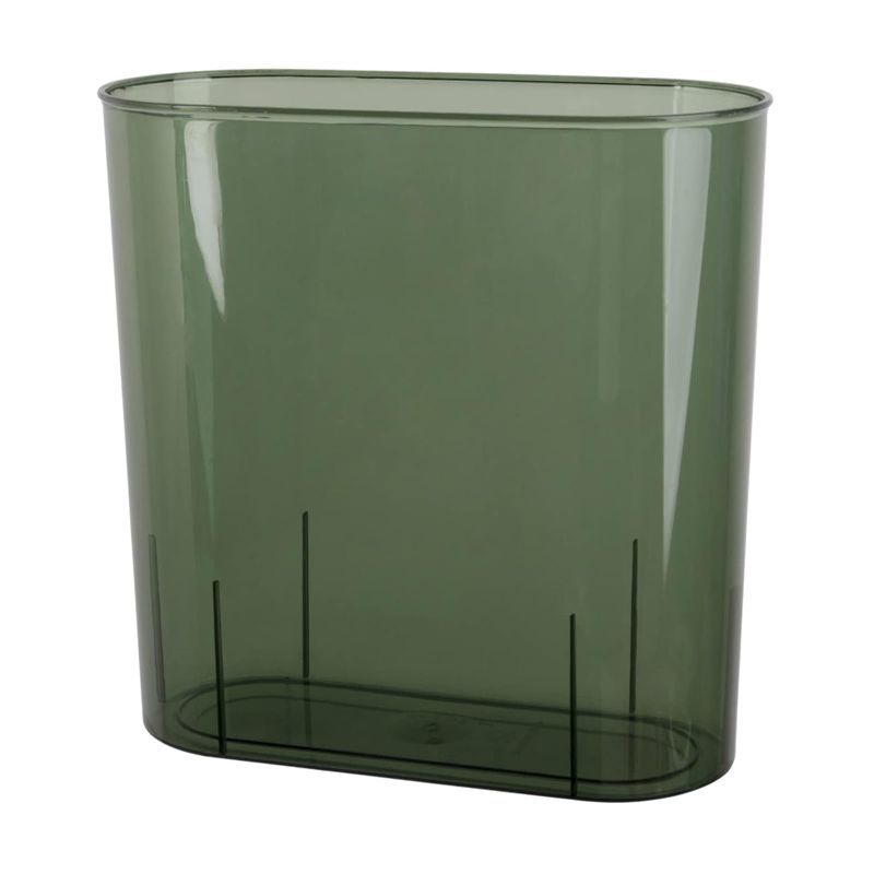 Photo 1 of Anyoifax Small Trash Can Slim Garbage Can 3 Gallon Waste Basket Trash Bin Container for Bathroom, Bedroom, Living Room, Kitchen, Under Desk, Office, Colleg Dorm - Green
