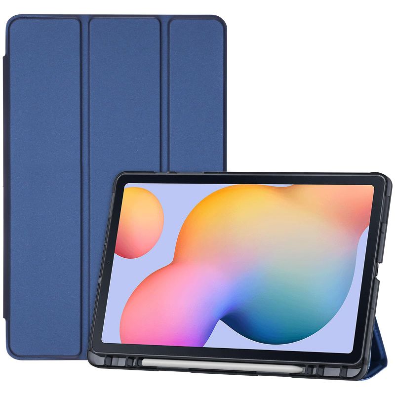 Photo 1 of COVER FOR GALAXY TAB S6 LITE 10.4 CASE 2022 2020 WITH S PEN HOLDER(SM-P613/P619/610/P615/P617), SLIM TRIFOLD STAND FOLIO CASE SOFT TPU TRANSLUCENT BACK COVER SUPPORT AUTO WAKE/SLEEP -NAVY
