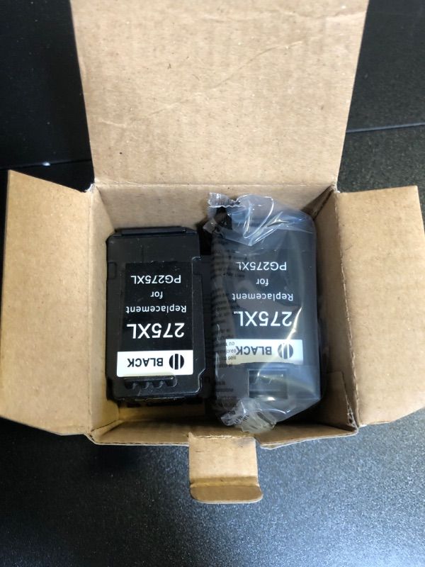 Photo 2 of MxVol 275XL PG-275XL Remanufactured Ink Cartridge Replacement for Canon 275 275XL PG-275 PG275 XL Black Ink for PIXMA TS3522 TR4720 TS3500 TS3520 TR4700 TR4722 Printer Ink,2Black (275XL PG-275XL)