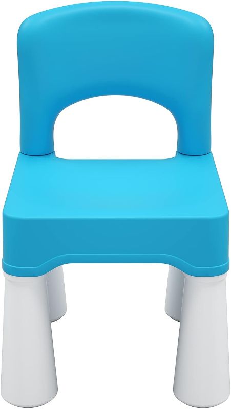 Photo 1 of burgkidz Plastic Toddler Chair, Durable and Lightweight Kids Chair, 9.3" Height Seat, Indoor or Outdoor Use for Toddlers Boys Girls Blue

