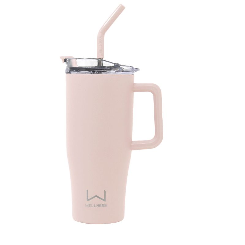 Photo 1 of Wellness 30 oz. Double Wall Tumbler with Carrying Handle