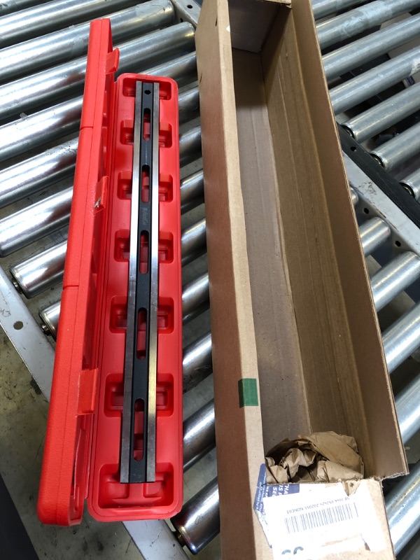 Photo 2 of 24 Inch Machinist Precision Steel Straight Edge Tool, Cylinder Head Straight Edge, Straight Edge Machined Flat with Complimentary Feeler Gauges for Checking Cylinder Heads and Engine Blocks
