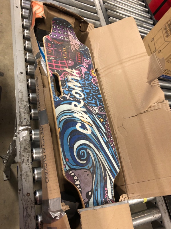 Photo 1 of *FOR PARTS ONLY* Caroma Electric Skateboard with Remote, 700W Electric Longboard,18.6 Mph Top Speed & 12 Miles Range, Suitable for Adults & Teens Beginners, Built-in Intelligent BMS, Easy Carry Handle Design

