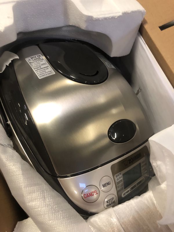 Photo 2 of Zojirushi NS-TSC10 5-1/2-Cup (Uncooked) Micom Rice Cooker and Warmer, 1.0-Liter 5.5 cups Rice Cooker