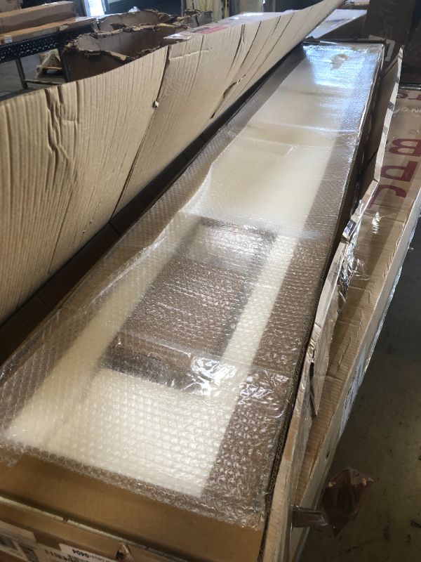 Photo 1 of 36in x 84in White Glass Barn Door with 6.6FT 79inch Sliding Door Hardware Kit Included & Handle,PVC Surface,Need to Assembly,Water-Proof 36 in with 6.6FT barn door hardware