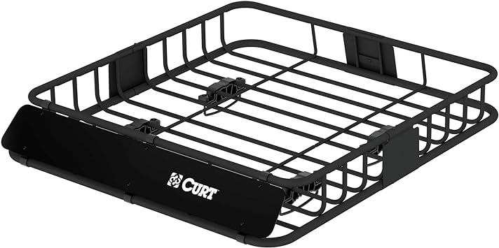 Photo 1 of CURT 18115 Universal 42 x 37-Inch Black Steel Roof Rack Rooftop Cargo Carrier

