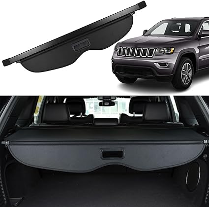 Photo 1 of Retractable Black Cargo Rear Trunk Cover Fit for Jeep Grand Cherokee 2011-2019 2020 2021 Rear Trunk Security Cover Shielding Shade Car Accessory(not fit for 2021 winter-2022 Grand Cherokee 
