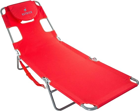 Photo 1 of ostrich chaise lounge  Ostrich Chaise Lounge Beach Chair for Adults with Face Hole - Versatile, Folding Lounger for Outside Pool, Sunbathing and Reading on Stomach - Deluxe, Foldable Laying Out Chair for Tanning