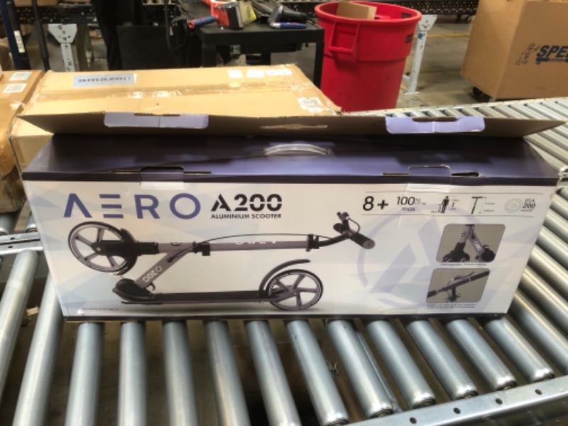 Photo 1 of Aero Big Wheels Kick Scooter for Kids 8 Years Old, Teens 12 Years and up, Youth and Adults. Commuter Scooters with Shock Absorption, Lightweight, Foldable and Height Adjustable… grey